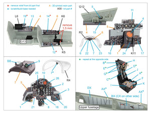 Quinta Studio QD+48490 F-4S Phantom II 3D-Printed &amp;amp; colored Interior on decal paper (Academy) (with 3D-printed resin parts) 1/48 – image 3
