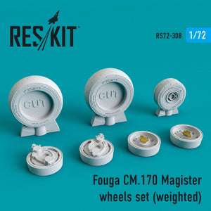 RESKIT RS72-0308 FOUGA CM.170 MAGISTER WHEELS SET (WEIGHTED) 1/72 – zdjęcie 2
