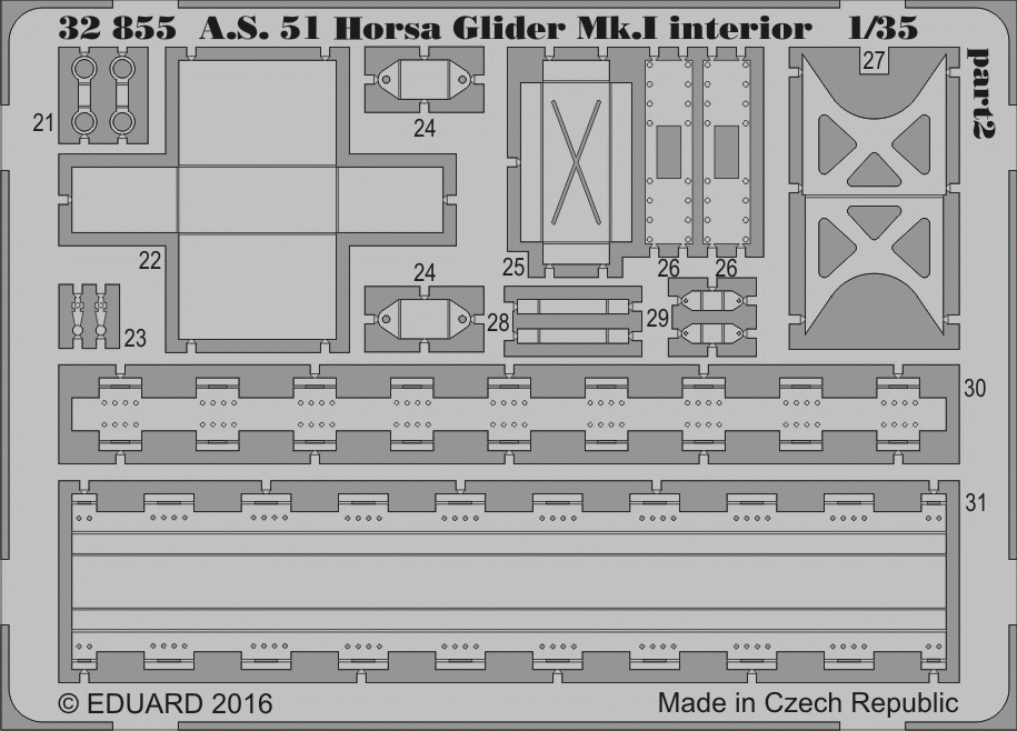 Eduard 32855 A. S. 51 Horsa Glider Mk. I interior 1/35 BRONCO