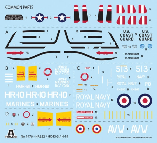 Italeri 1476 HO4S-3 / HAS.7 / H-19 1/72 – zdjęcie 3
