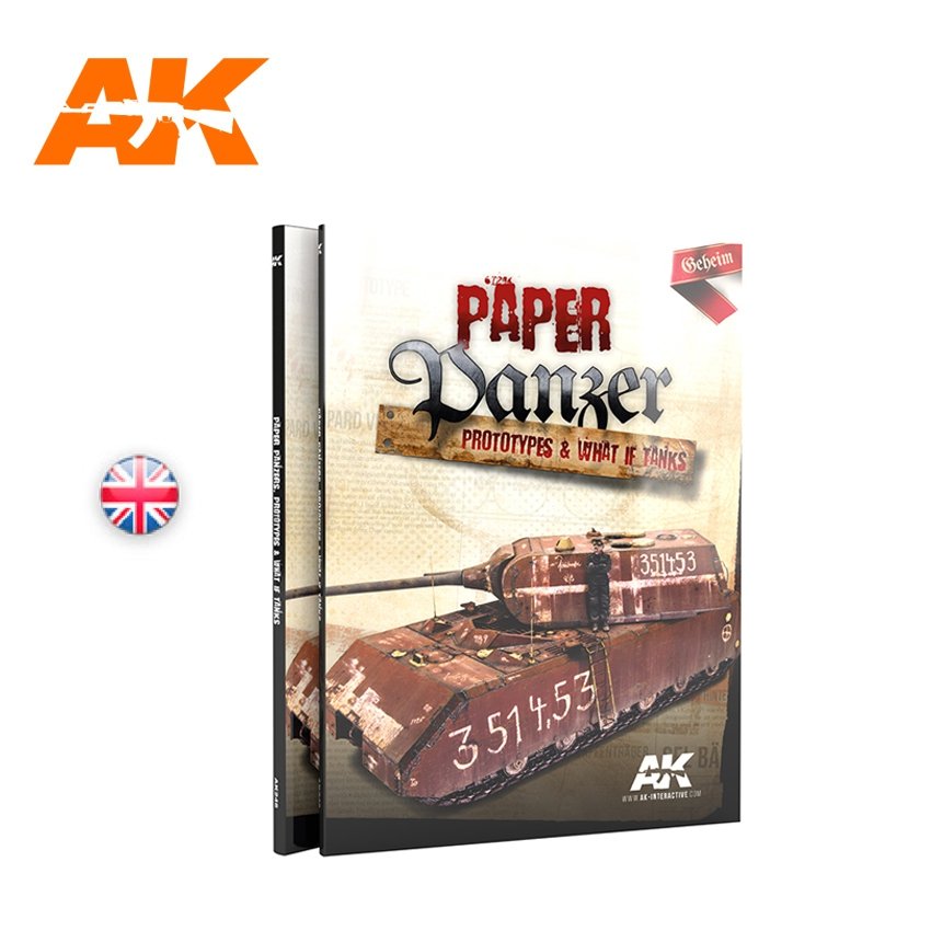 AK Interactive AK246 PAPER PANZER: PROTOTYPES &amp;amp; WHAT IF TANKS (ENGLISH)