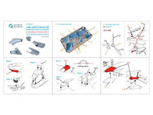 Quinta Studio QT48067 LaGG-3 series 66 Radiators cowls and spinner (Zvezda) 1/48 – imagen 2