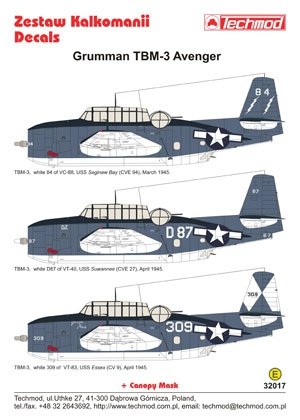 Techmod 32017 - Grumman TBM-3 Avenger 1/32 – imagen 2