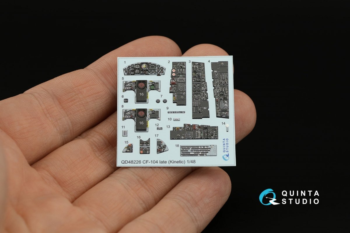 Quinta Studio QD48226 CF-104 Late 3D-Printed &amp;amp; colored Interior on decal paper (Kinetic) 1/48 – image 7