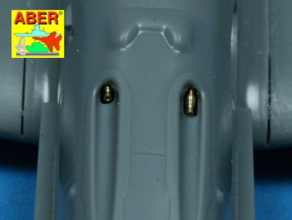 Aber A48 003 Set of 4 barrels tips for German 7.92 mm MG 17 aircraft machine guns (1/48) – image 3