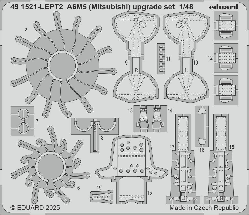 Kit de mise à niveau Eduard 491521 A6M5 (Mitsubishi) EDUARD 1/48
