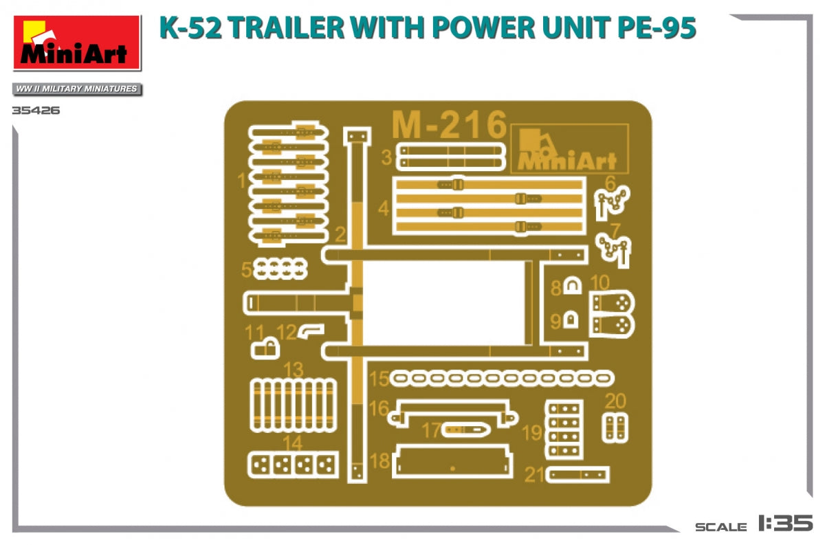 MiniArt 35426 K-52 TRAILER w/POWER UNIT PE-95 1/35 – zdjęcie 3