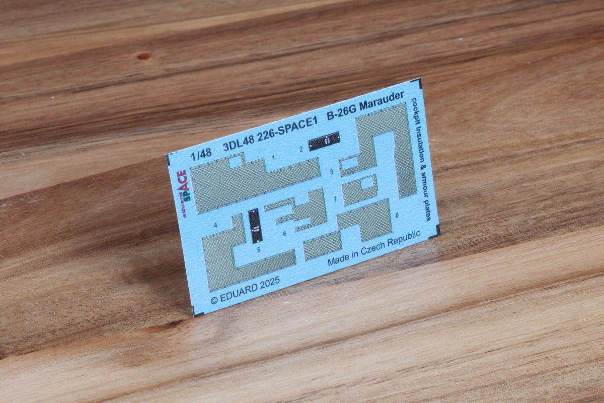 Eduard 3DL48226 B-26G Marauder cockpit insulation &amp;amp; armor plates SPACE ICM 1/48