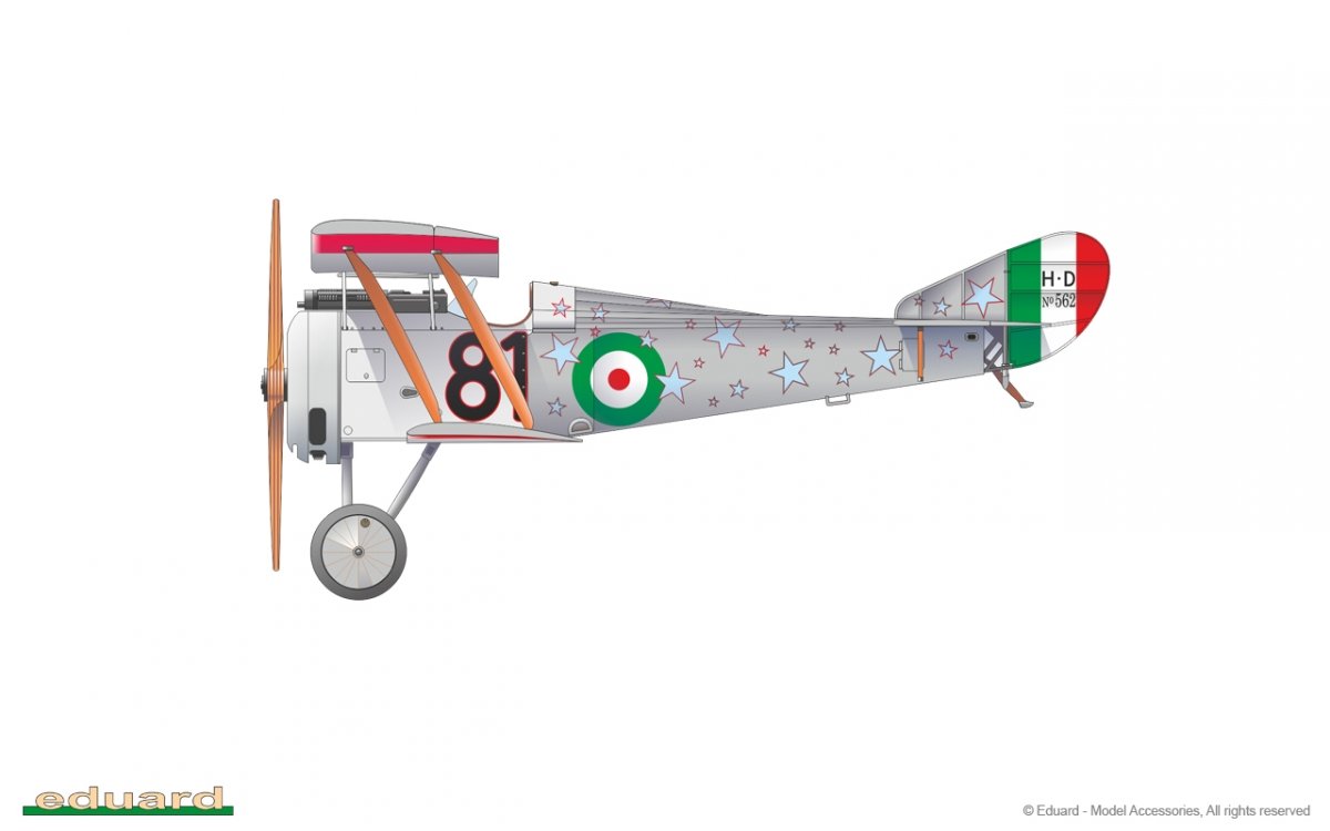 Eduard 11139 IL Magnifico Hanriot HD.I in Italian Service Limited Edition 1/48 – zdjęcie 3
