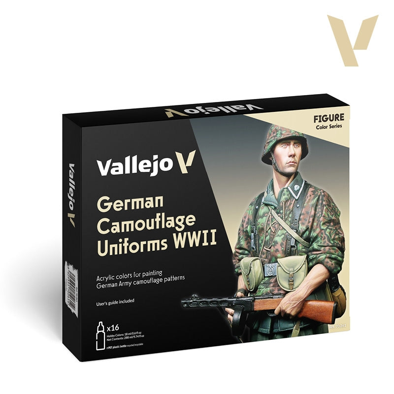 Vallejo 70261 German Camouflage Uniforms WWII - Model Color Set 16x18ml