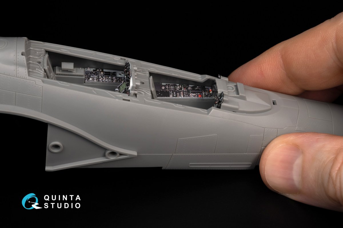 Quinta Studio QDS-48387 F-4E early with slatted wing 3D-Printed &amp;amp; coloured Interior on decal paper (Meng) (Small version) 1/48 – zdjęcie 11