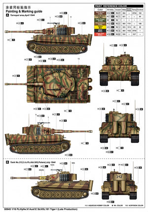 Trumpeter 00945 Pz.Kpfw.VI Ausf.E Sd.Kfz. 181 Tiger I Late Production 1/16 – zdjęcie 17