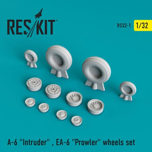 RESKIT RS32-0001 A-6 &amp;quot;Intruder&amp;quot;, EA-6 &amp;quot;Prowler&amp;quot; wheels set Trumpeter 1/32