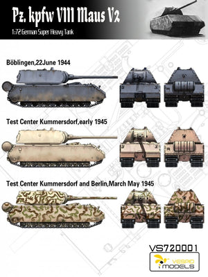 Vespid Models VS720001 Pz.Kpfw. VIII Maus V2 German Super Heavy Tank 1/72 – zdjęcie 5
