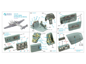 Quinta Studio QD72188 Bf 110G2/4 3D-Printed &amp;amp; colored Interior on decal paper (Eduard) 1/72 – image 2
