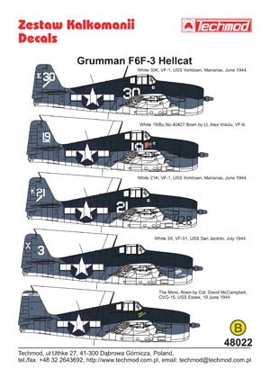 Techmod 48022 - Grumman F6F-3 Hellcat 1/48 – zdjęcie 2