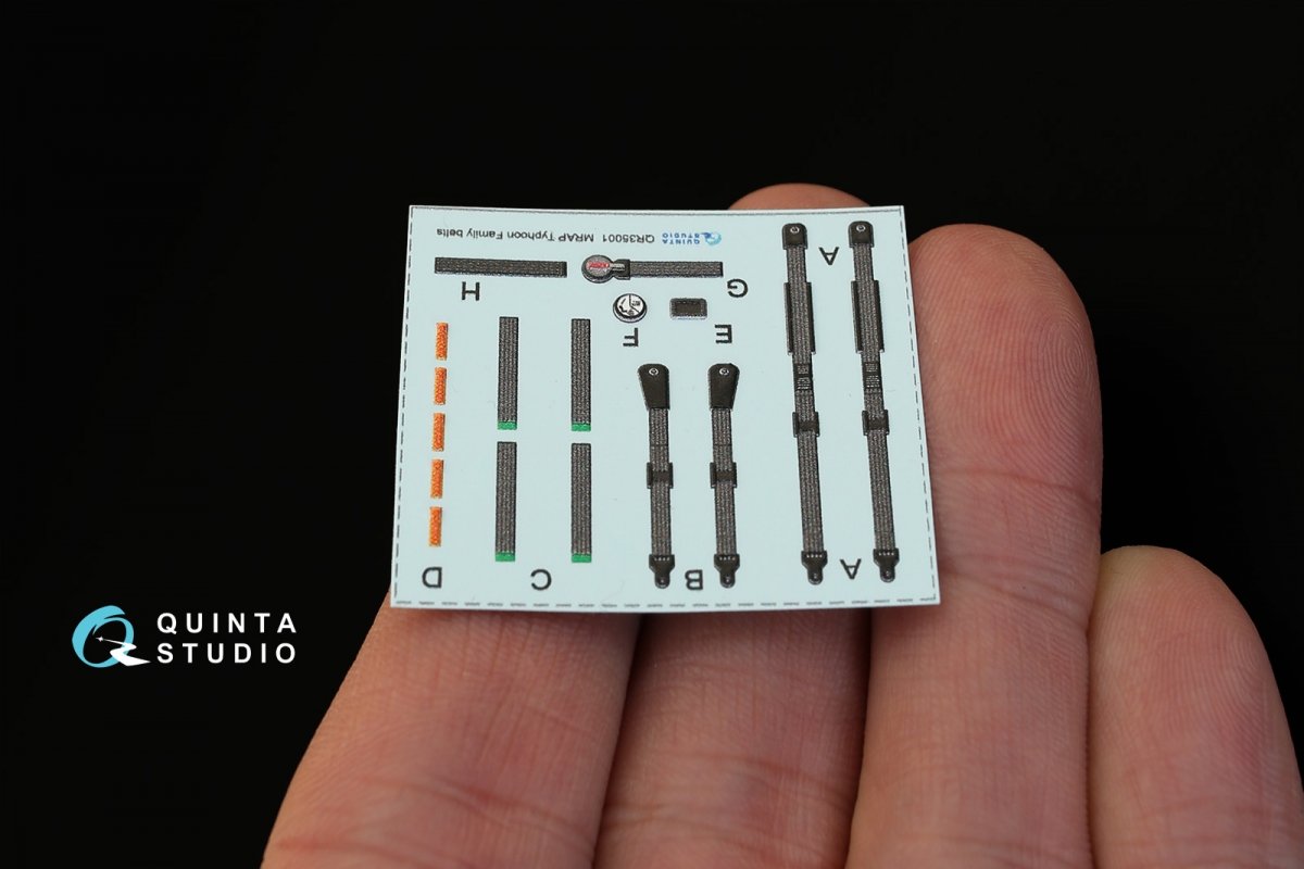 Quinta Studio QR35001 MRAP Typhoon Family belts for 1 seat, 3D-Printed &amp;amp; coloured on decal paper (for all kits) 1/35 – zdjęcie 2