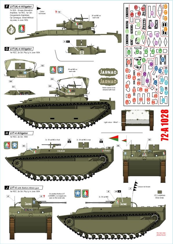 Star Decals 72-A1028 Indochine # 1. The Foreign Legion - 1er REC - Regiment Etranger Cavalerie 1/72 – zdjęcie 2