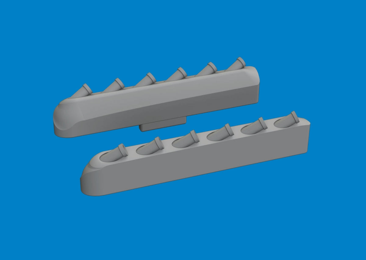 Eduard 672412 P-51 exhaust stacks w/ fairing PRINT TAMIYA 1/72 – zdjęcie 2