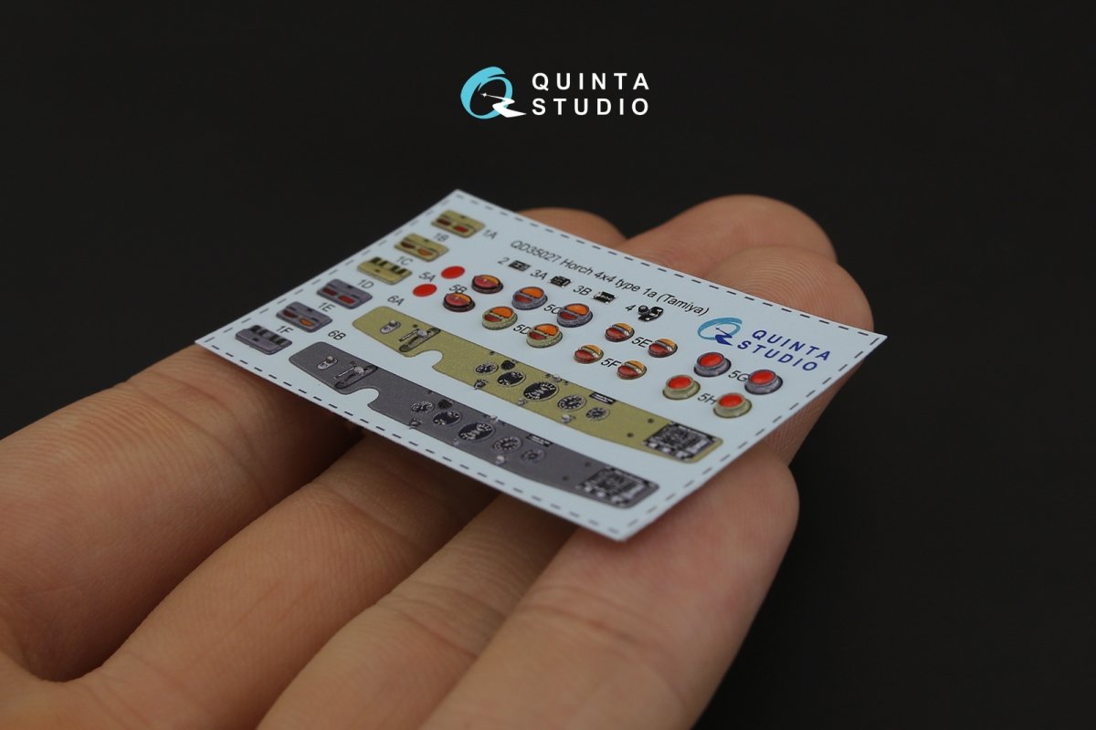 Quinta Studio QD35027 Horch 4X4 type 1a 3D-Printed &amp;amp; coloured Interior on decal paper (for Tamiya kit) 1/35 – zdjęcie 3