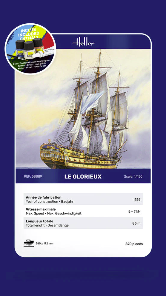Heller 58889 Starter Kit - Le Glorieux 1/150 – zdjęcie 6