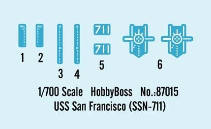 Hobby Boss 87015 USS San Francisco (SSN-711) 1/700 – zdjęcie 4