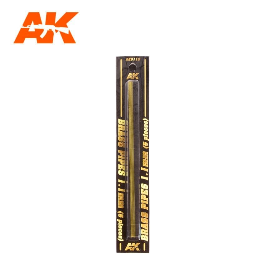 AK Interactive AK9110 BRASS PIPES 1.1MM Ø. 5 UNITS. – zdjęcie 2