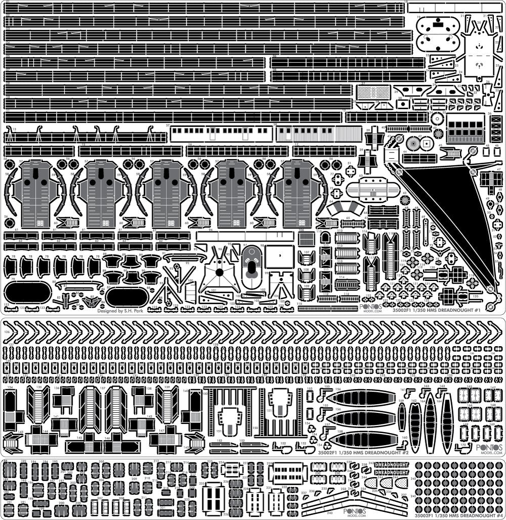Pontos 35002F1 HMS Dreadnought Detail Up Set 1/350 – zdjęcie 5