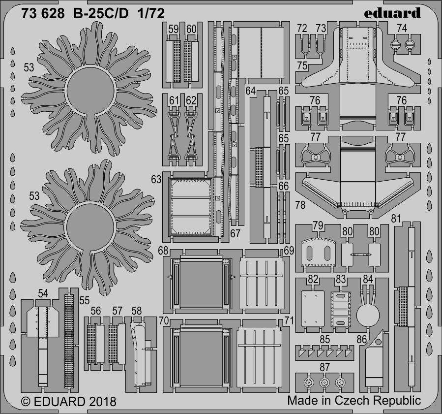 Eduard 73628 B-25C/D AIRFIX 1/72 – immagine 2