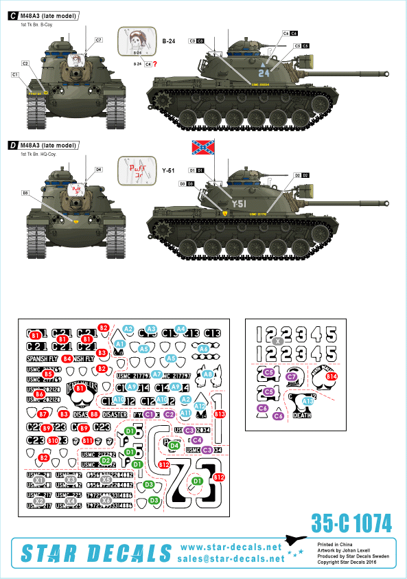 Star Decals 35-C1074 M48A3 Late model 1/35 – zdjęcie 2
