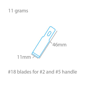 Modelcraft PKN2718 #18 Chiselling Blades x 5 For #2 or #5 Handles – Bild 2