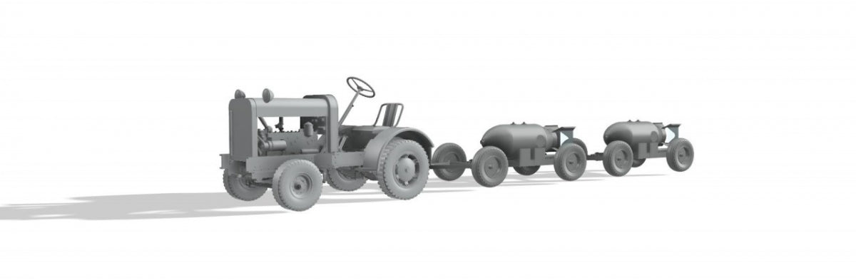 Thunder Model 32003 US Tug Clarktor 6, MILL-33 With 2 Bomb Trailers Mark 2 1/32 – image 2