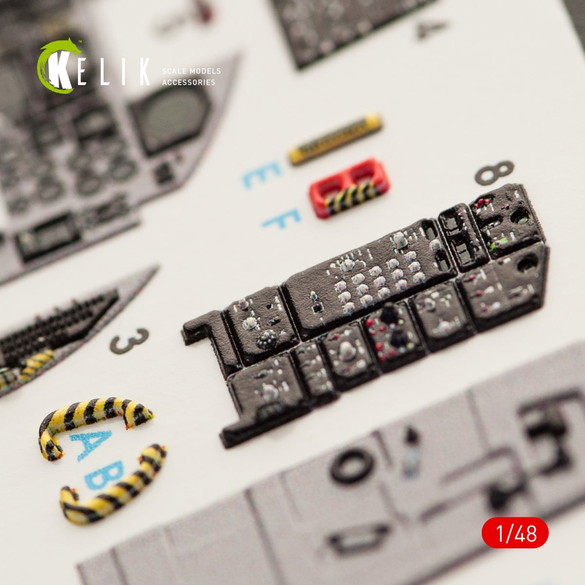 KELIK K48044 F-15C MSIP II EAGLE INTERIOR 3D DECALS FOR GWH KIT 1/48 – zdjęcie 4