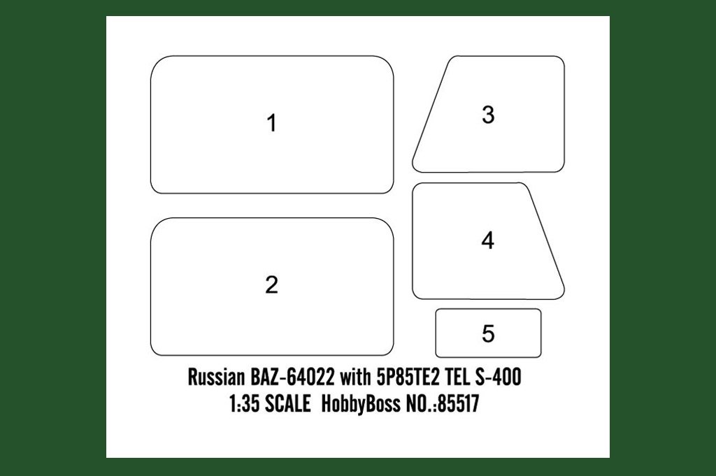 Hobby Boss 85517 Russian BAZ-64022 with 5P85TE2 TEL S-400 1/35 – image 4