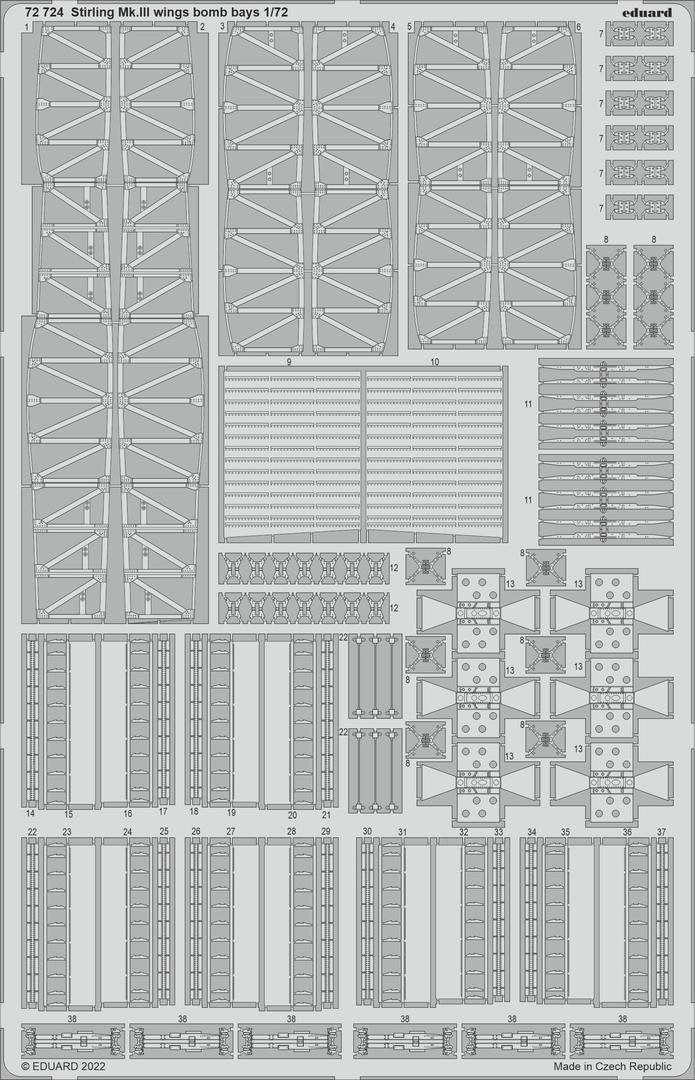 Eduard BIG72172 Stirling Mk. III ADVANCED ITALERI 1/72 – immagine 8