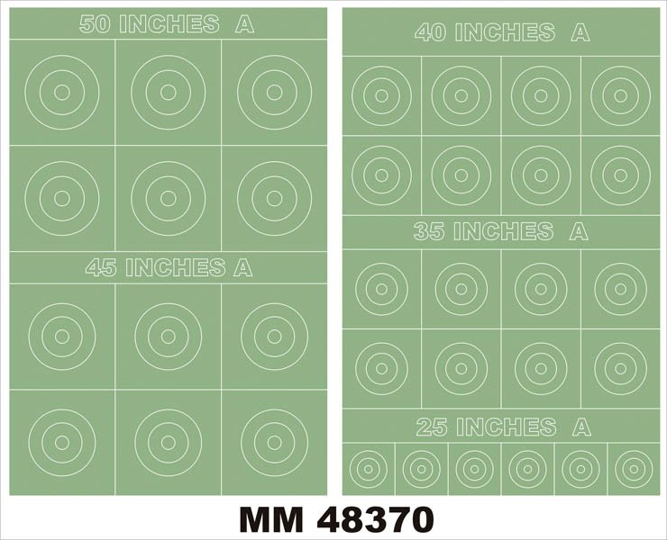 Montex MM48370 RAF ROUNDELS TYPE A 50,45,40,35,25 Inches 1/48
