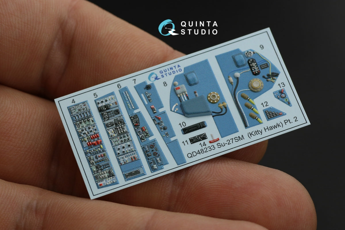 Quinta Studio QD48233 Su-27SM 3D-Printed &amp;amp; coloured Interior on decal paper (KittyHawk) 1/48 – zdjęcie 4