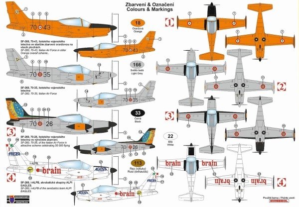 Kovozavody Prostejov KPM0211 SIAI SF-260EA Italian Services 1/72 – zdjęcie 2