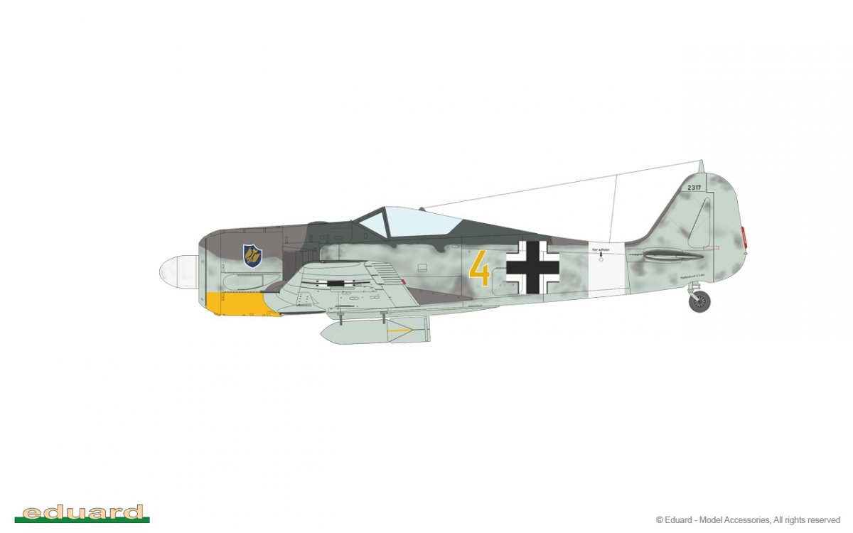 Eduard 84117 Fw 190A-4 w/ engine flaps &amp;amp; 2-gun wings 1/48 – zdjęcie 13