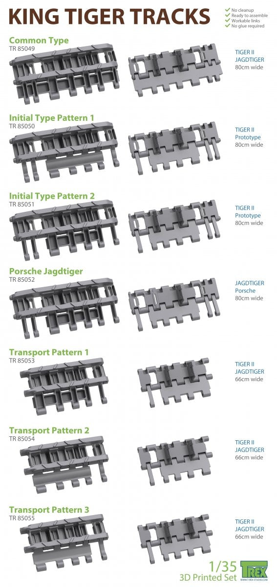 T-Rex Studio TR85049 King Tiger Tracks Common Type 1/35 – image 6