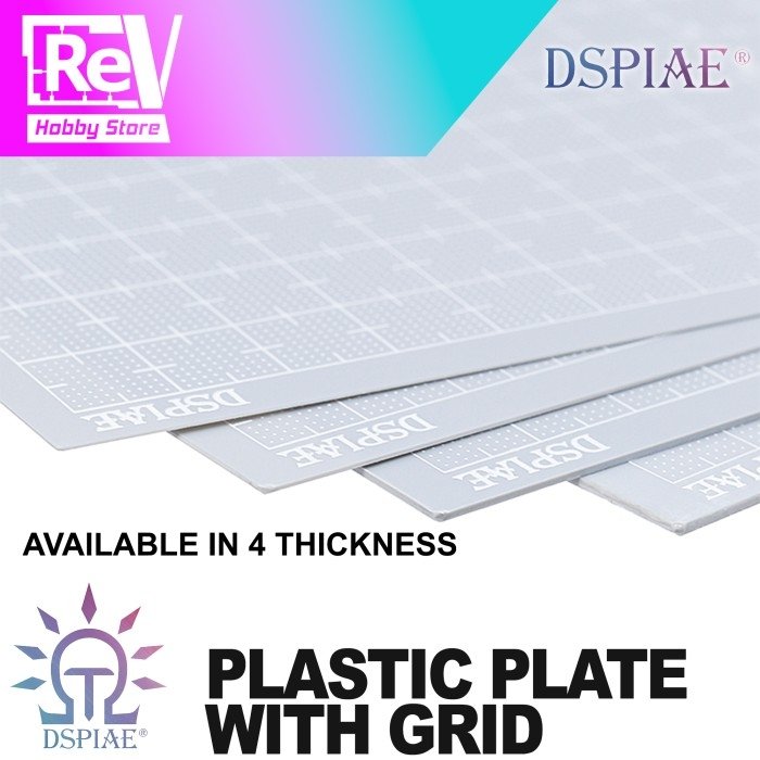 DSPIAE PC-10GY Plastic Card For Modelling 1.0mm - Plastikowa płytka – zdjęcie 2