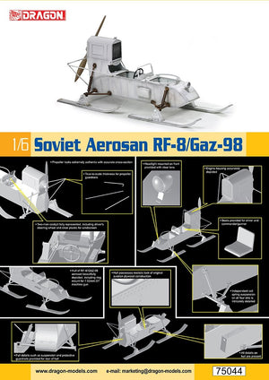 Dragon 75044 Soviet Aerosan Rf-8/Gaz-98 1/6 – zdjęcie 2