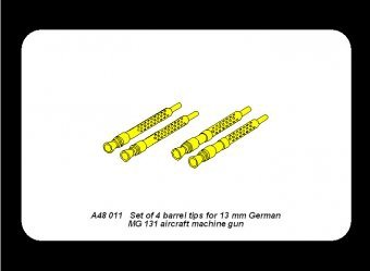 Aber A48 011 Set of 4 barrel tips for German 13 mm MG 131 aircraft machine gun (1/48 – image 5
