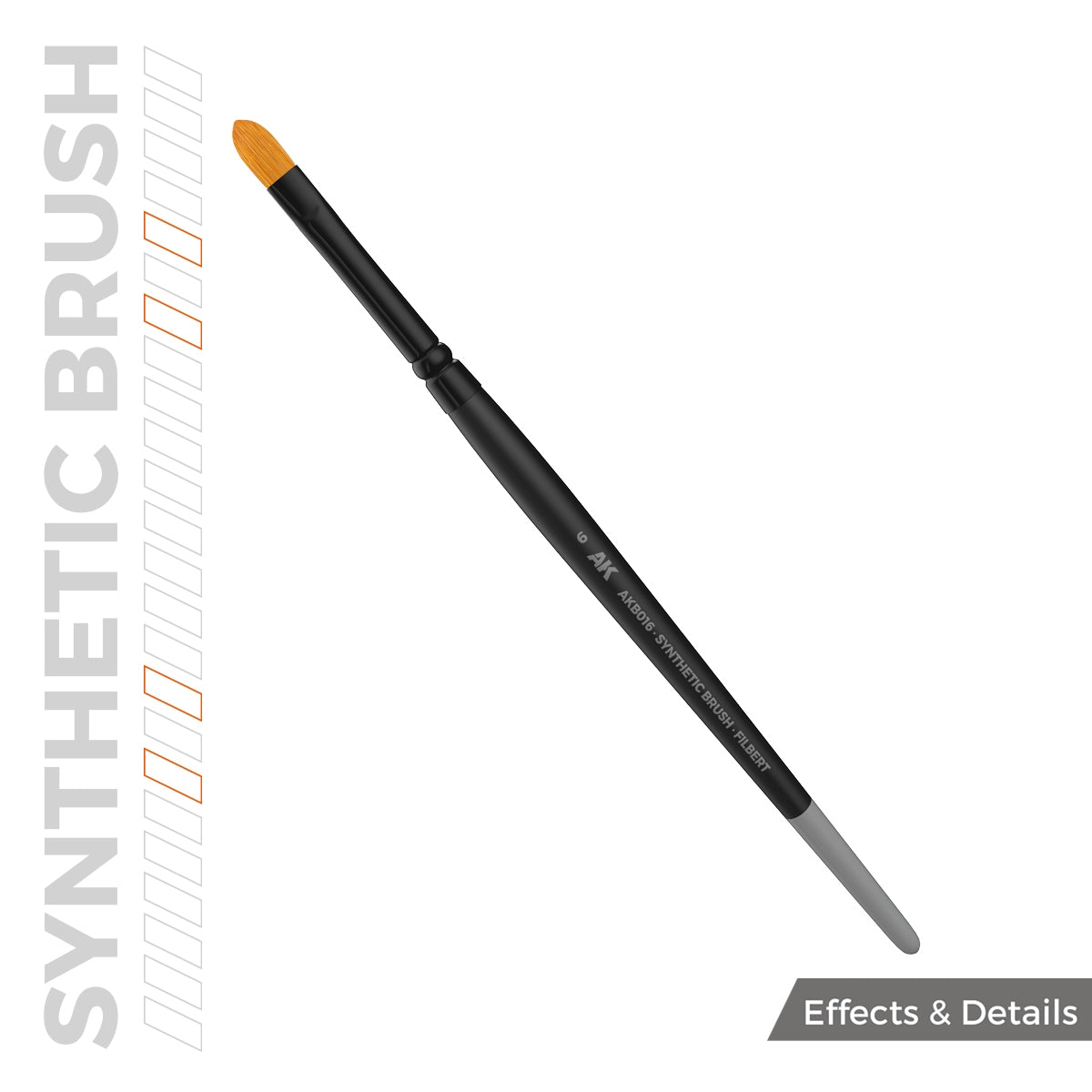 AK Interactive AKB016 AK SYNTHETIC BRUSH – FILBERT 6 – imagen 3