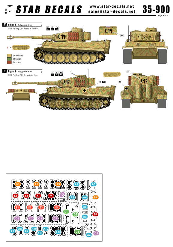 Star Decals 35-900 Tigers of Grossdeutschland 1/35 – zdjęcie 2