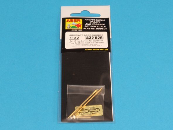 Aber A32026 Set of two barrels for Japanese 30 mm Type 5 aircraft machine cannons 1/32 – zdjęcie 8
