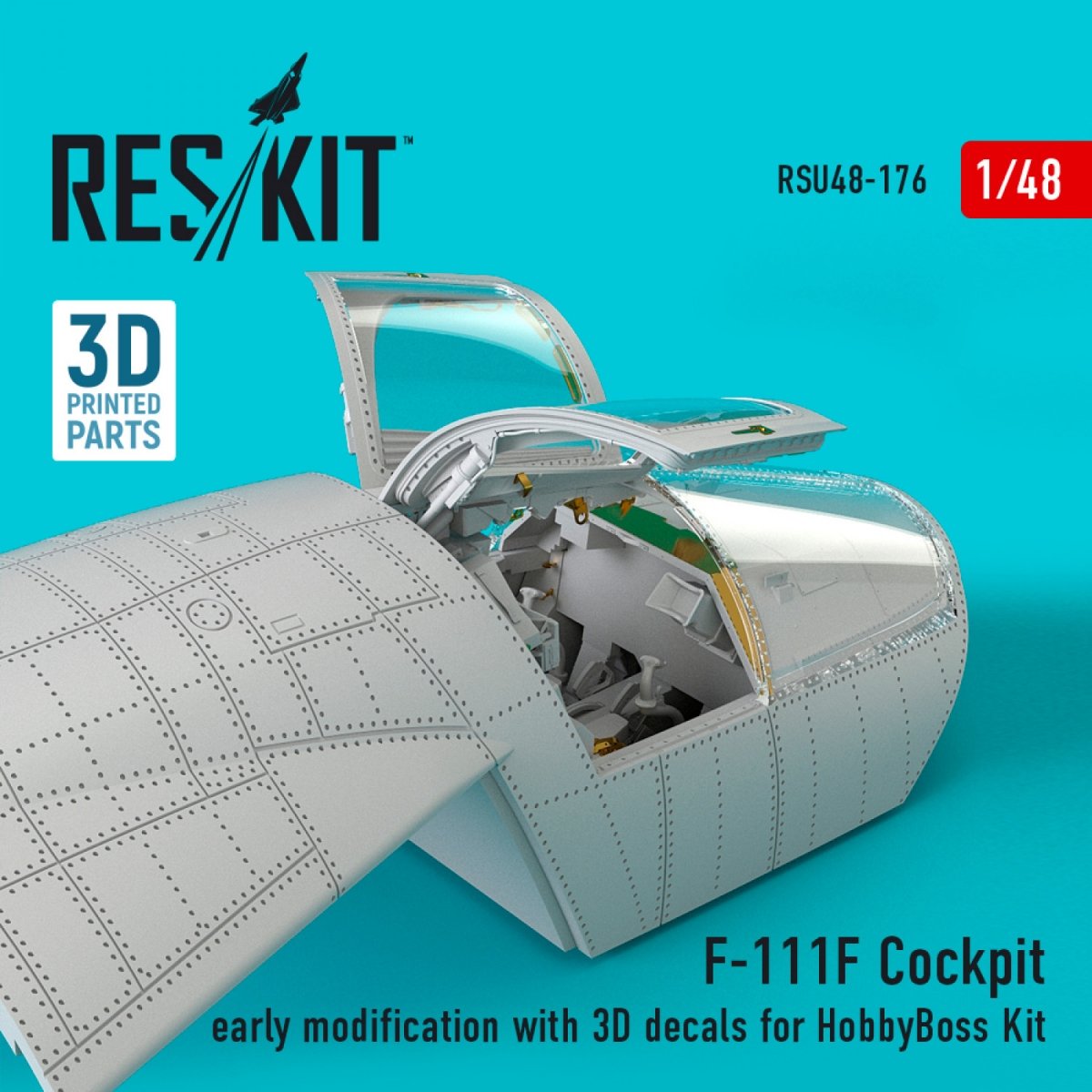 RESKIT RSU48-0176 F-111F COCKPIT EARLY MODIFICATION WITH 3D DECALS FOR HOBBYBOSS KIT 1/48 – image 2
