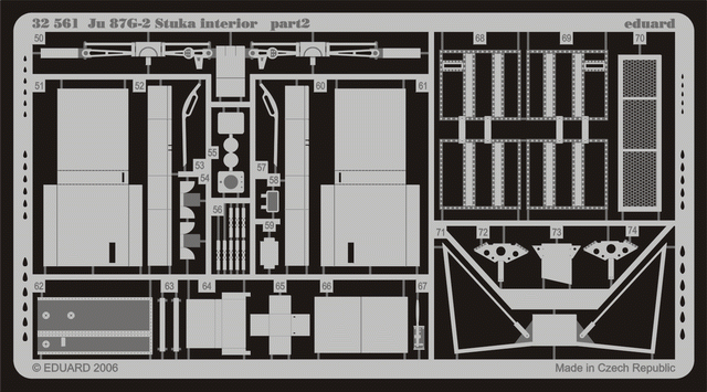 Eduard 32561 Ju 87G-2 Stuka interior 1/32 HASEGAWA – image 2
