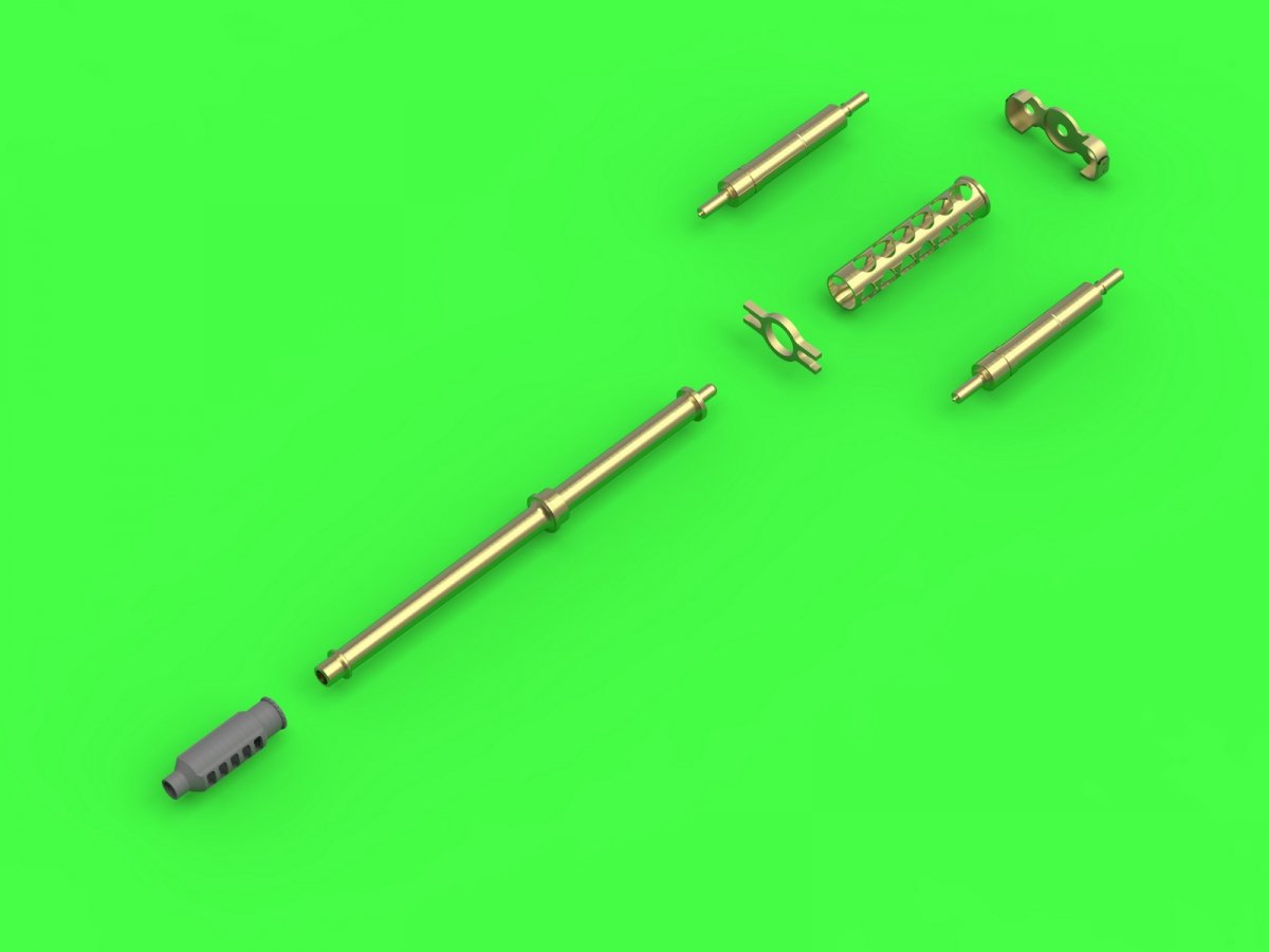 Master AM-48-125 AH-64 Apache - M230 Chain Gun barrel (30mm), Pitot Tubes and tail antenna (resin, PE and turned parts) 1/48 – zdjęcie 3