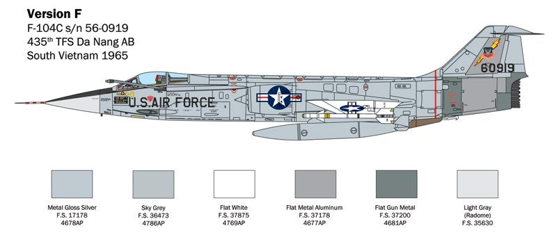 Italeri 2515 F-104 STARFIGHTER A/C 1/32 – zdjęcie 3